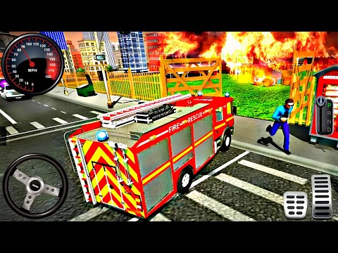Emergency 911 Fire Truck Rescue Driver - US Firefighter Simulator 3D : Android Gameplay