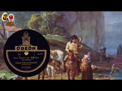 DIE POST IM WALDE - Odeon Männer Quartett mit Piston Solo