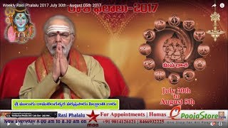 eekly Rasi Phalalu 2017 July 30th – August 05th 2017