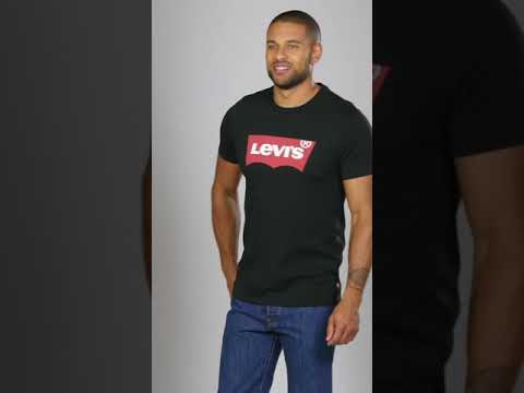Levis Cotton Black Men T Shirt