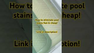 Dirty Pool Stains removal made easy save $$$  #pool #clearlyseen #diy #cleaning #satisfying