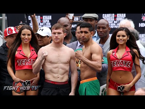 Canelo Alvarez vs. Amir Khan Complete Weigh In & Face Off video