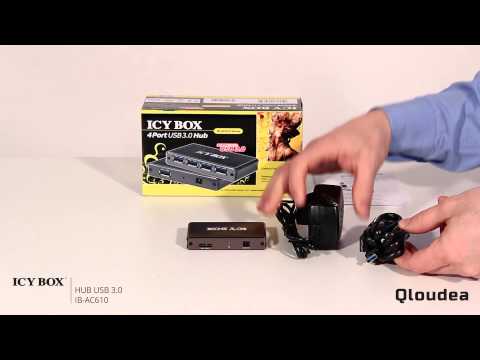IcyBox - IB-AC610 - USB 3.0, Hub, Autoalimentado
