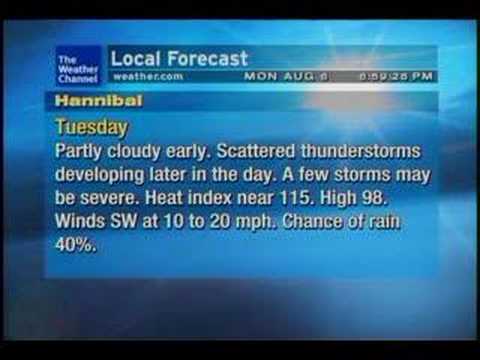 WeatherSTAR XL Hannibal, MO 1-min Storm Stories Forecast