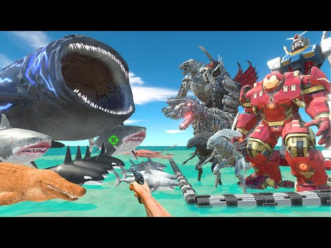 FPS Avatar Rescues Mecha Monsters and Fights Sea Monsters - Animal Revolt Battle Simulator