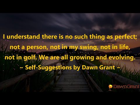 I understand there is no such thing as perfect; not a person, not in my swing, not in life, not....