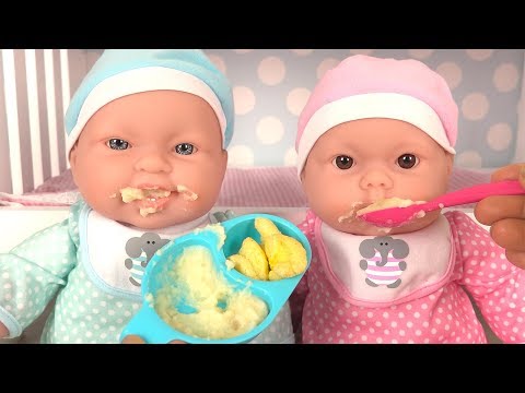 Routine du matin Poupons Morning Routine Bébé Mange sa Purée
