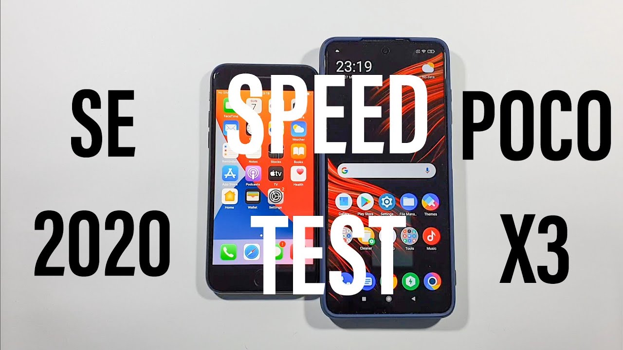 Xiaomi Poco X3 vs Iphone SE 2020 Comparison Speed Test