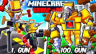 Hardcore Minecraft'ta DRILLMAN Olarak 100 Gün Geçirmemin Hikayesi...