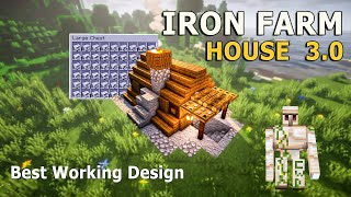 How To Build EASY Iron Farm House 3.0 in Minecraft 1.20! | Aesthetic Design
