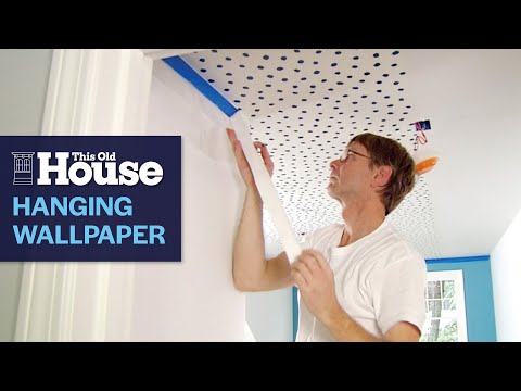 How to Wallpaper a Ceiling | This Old House