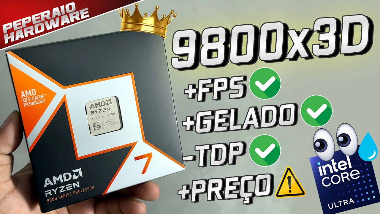 O NOVO KING! Review RYZEN 7 9800x3D, o MELHOR PROCESSADOR para GAMES do MUNDO!!