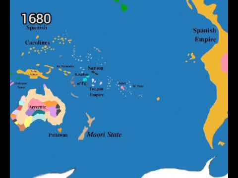 Timeline of Oceania from 900 - 2021 every 5 Years