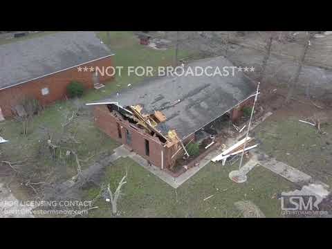 2-25-2018 Keiser, AR - Tornado Damage Aerial