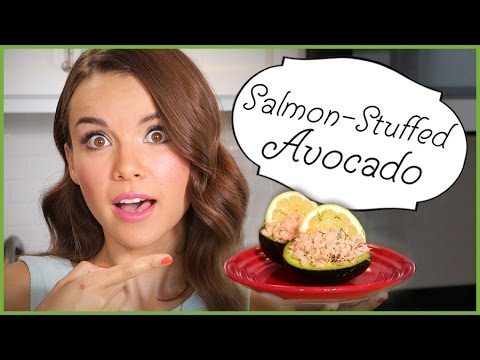 Ingrid Dishes | Salmon-Stuffed Avocado | Recipes from Missglamorazzi