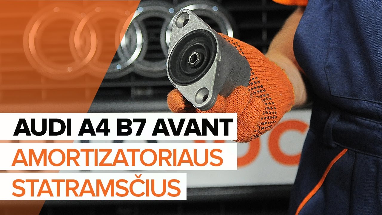 Kaip pakeisti Audi A4 B7 Avant atraminio guolio: galas - keitimo instrukcija