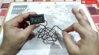 Mini LCD Digital Thermometer With Temperature Sensor/ Digital Temperature Meter Unboxing & Review