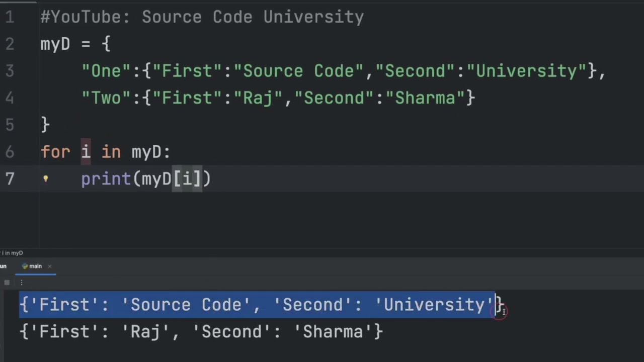 Python3 Tutorial - Nested Dictionaries using FOR LOOPS
