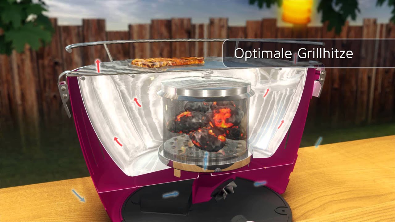 LotusGrill Tischgrill  XL, Pflaumenlila, Ø 40.5 cm