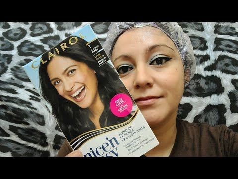 Dying my hair with clairol nice'n easy 1 blackest...