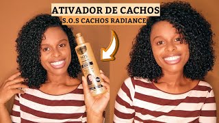 Testei o ativador de cachos s.o.s cachos radiance brilho absoluto da Salon line