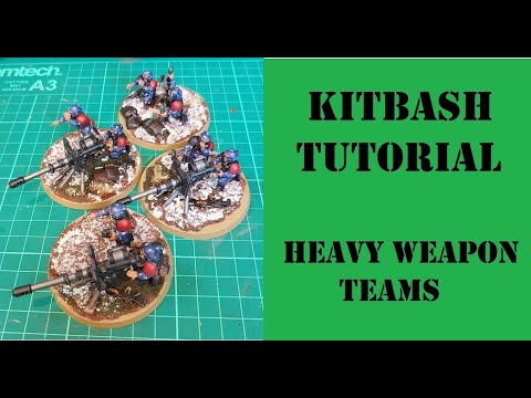 Kitbash tutorial - Heavy Weapon squads with different poses - Astra Militarum 40k conversion