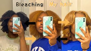 how to: bleaching my hair honey blonde at home (NO DAMAGE) [naomi olu]