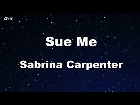 Sue Me - Sabrina Carpenter Karaoke 【No Guide Melody】 Instrumental