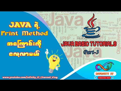 The Print Method Java Print Number Java Double Code Infinity_it_channel_vlog Burmese Tutorial