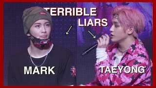 mark and taeyong are terrible liars