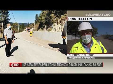 Se asfalteaza penultimul tronson din drumul Panaci Bilbor