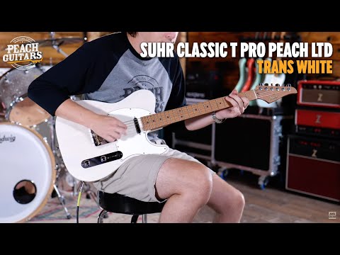 No Talking...Just Tones | Suhr Classic T Pro Peach LTD - Trans White - Roasted Maple Neck