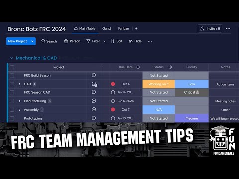 FRC Team Management Tips | FUNdamentals