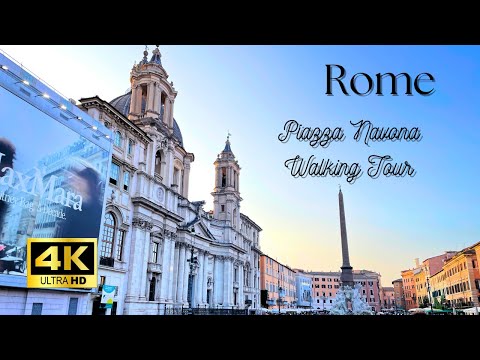 [4K] Walking tour in Piazza Navona | June 2025 | Rome, Italy 🇮🇹