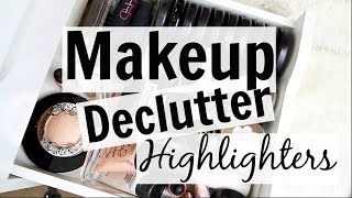 Makeup Collection + Declutter! // Highlighters