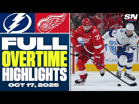Tampa Bay Lightning at Detroit Red Wings | FULL Overtime Highlights - October 17, 2025