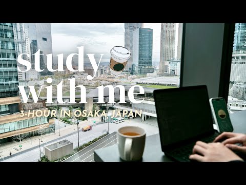 🍵 3-HOUR STUDY WITH ME IN JAPAN | Tsutaya Bookstore Osaka | 🎹 Calm Piano | Pomodoro 25/5