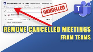 Remove Cancelled Meetings from the Calendar in Microsoft Teams