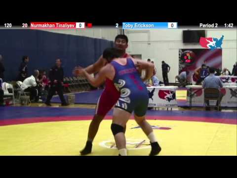 Dual #6   120 KG   Nurmakhan Tinaliyev KAZ vs  Toby Erickson USA #2