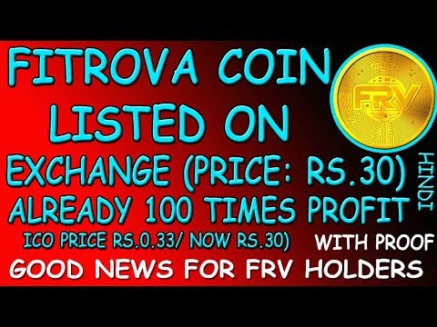 Good News for Fitrova Coin Holders: FRV Coin listed on Token Store exchange. Current Price $0.4812 Video
