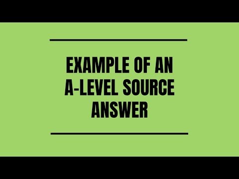 Source Skills - How to Answer a Source Question