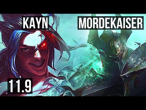 KAYN vs MORDEKAISER (JUNGLE) | 12/0/2, Legendary, 800+ games, 900K mastery | BR Diamond | v11.9