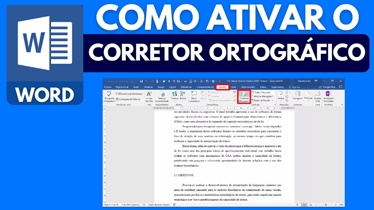 COMO ATIVAR o CORRETOR ORTOGRÁFICO no WORD - PASSO A PASSO