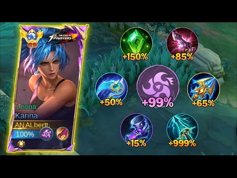 NEW META!! KARINA FULL DAMAGE 1 HIT BUILD 2025!!☠️ (must try this op build) - MLBB
