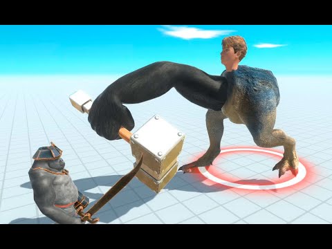 Crazy Bonk Hummer Dinosaur Girl vs all primate units - Animal Revolt Battle Simulator