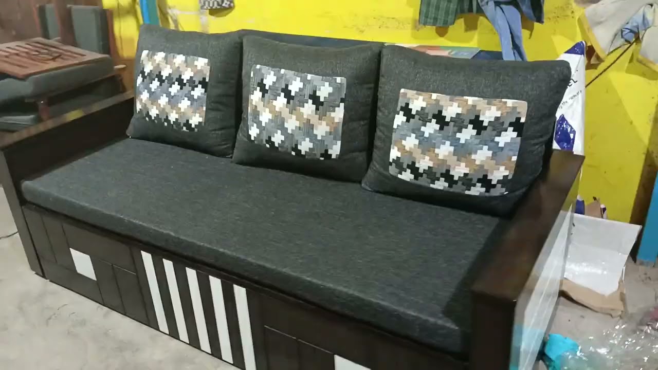 2 in 1 use Wooden Sofa cum bed for sale in factory outlet 50 models making