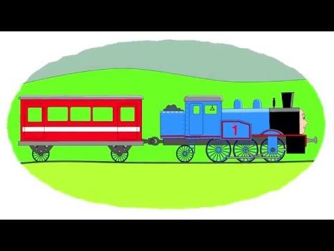 Zeichentrick-Malbuch - die berühmten Eisenbahnzüge. Teil 1
