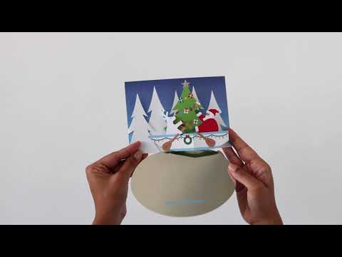 Paddling Santa Holiday Cards - Set of 8