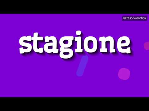 STAGIONE - HOW TO PRONOUNCE IT!?