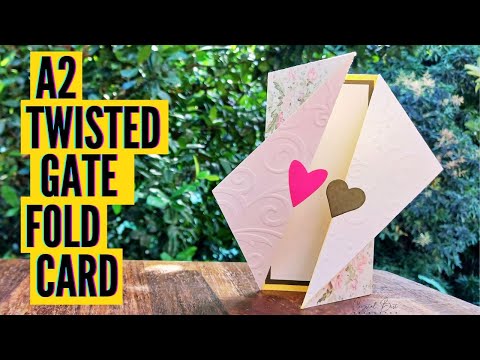 A2-Klappkarte mit gedrehtem Torbogen | DIY-Papierbastelprojekt | Anleitung zum Kartenbasteln